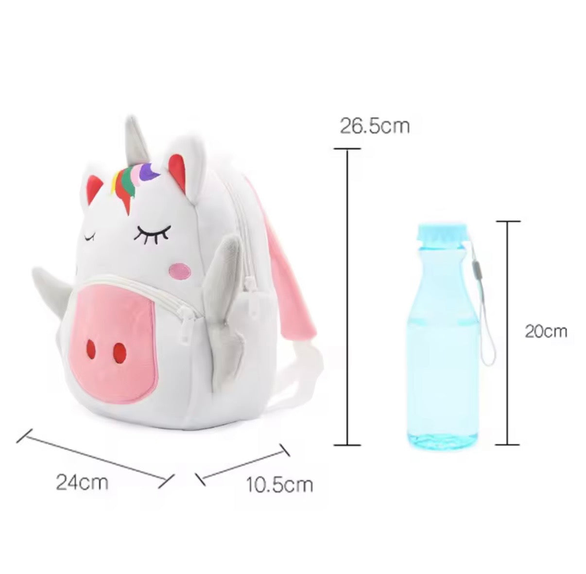 Sac à dos enfant animaux 3D en peluche - Kawaii maternelle