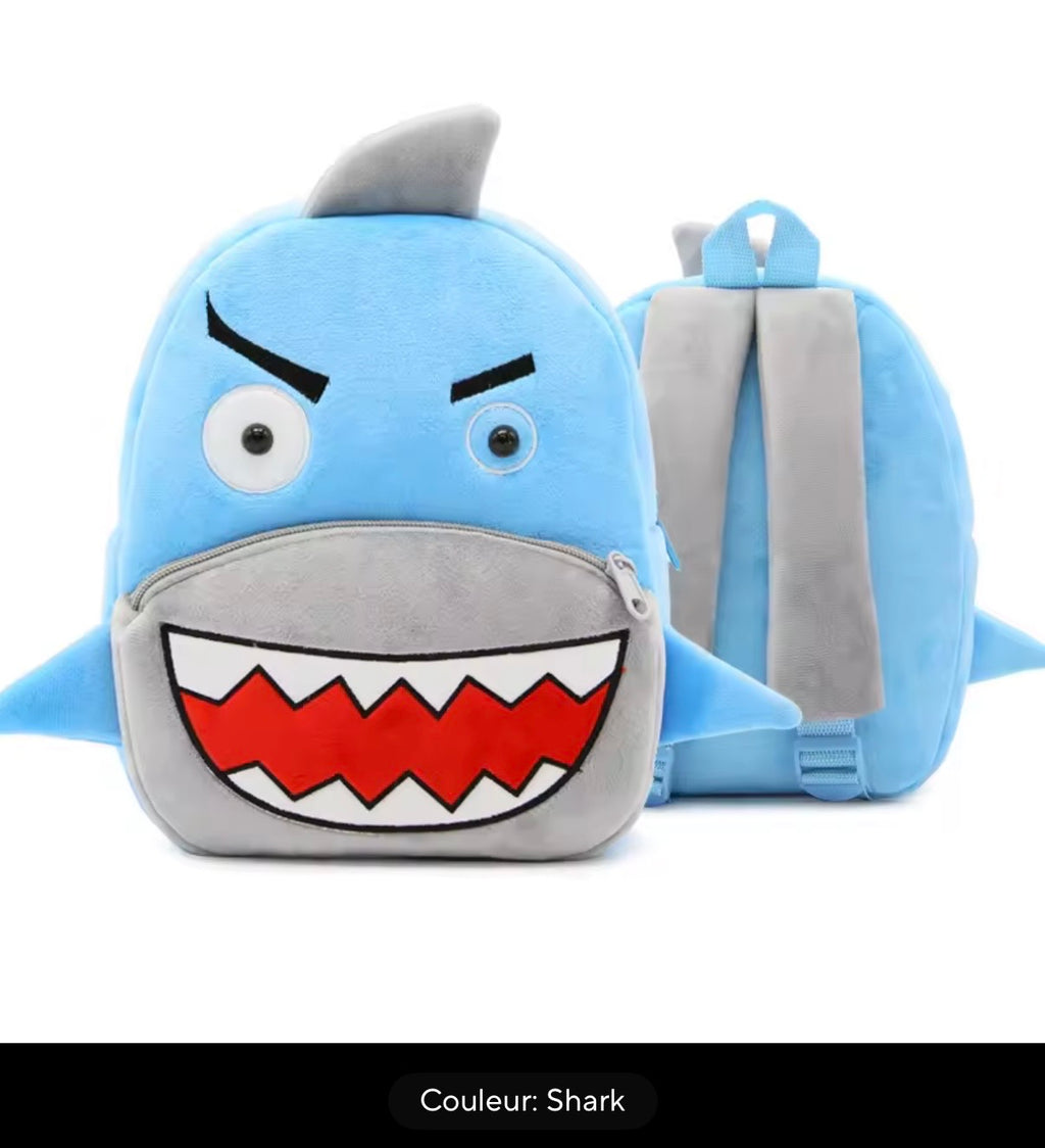 Sac à dos enfant animaux 3D en peluche - Kawaii maternelle