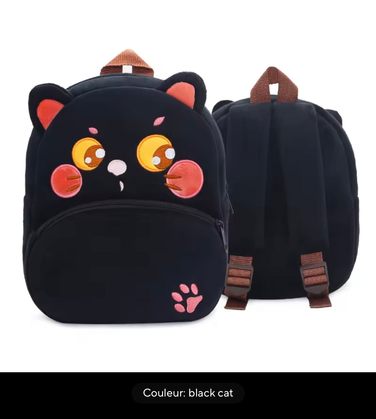 Sac à dos enfant animaux 3D en peluche - Kawaii maternelle