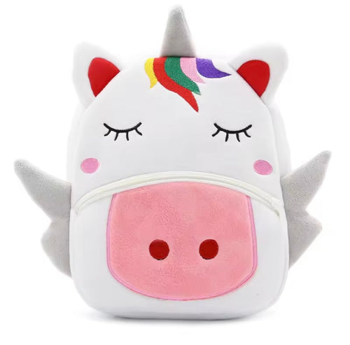 Sac à dos enfant animaux 3D en peluche - Kawaii maternelle