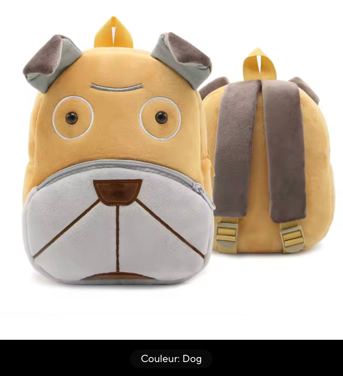 Sac à dos enfant animaux 3D en peluche - Kawaii maternelle